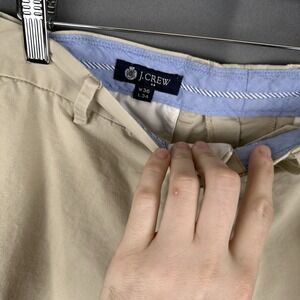 J. Crew Pants Mens Size 36x34 Slim Bedford Beige Khaki Flat Front